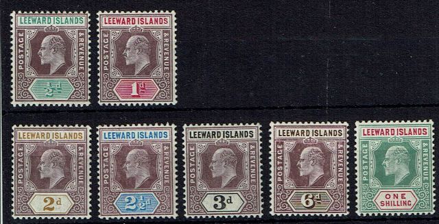 Image of Leeward Islands SG 29/35 LMM British Commonwealth Stamp